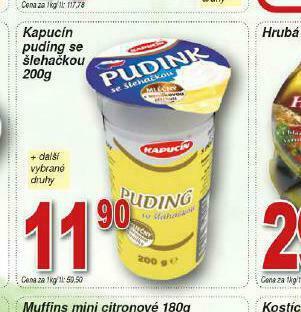 Lidl Kapucín puding se šlehačkou nabídka