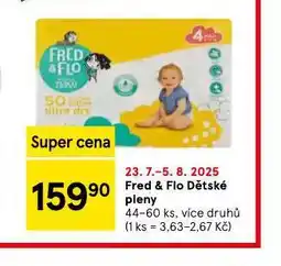 Tesco Fred & flo dětské pleny nabídka