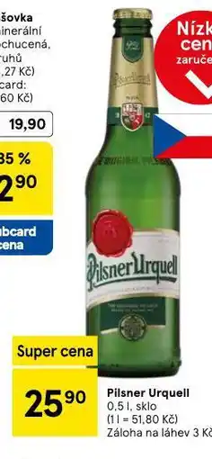 Tesco Pivo pilsner urquell nabídka