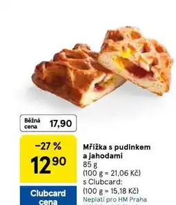 Tesco Mřéžka s pudinkem a jahodami nabídka