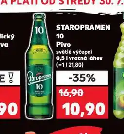 Kaufland Pivo staropramen nabídka