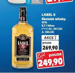 Kaufland Label 5 scotch whisky nabídka