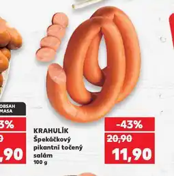 Kaufland Špekáčkový pikantní točený salám nabídka