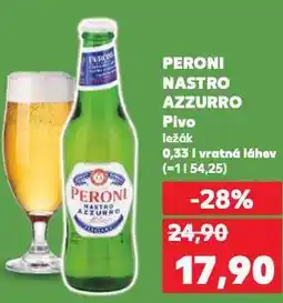 Kaufland Peroni nastro azzurro pivo nabídka