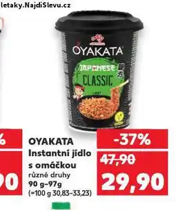 Kaufland Oyakata instantní jídlo s omáčkou nabídka
