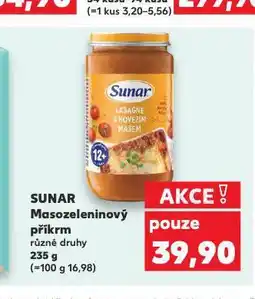 Kaufland Sunar bio masozeleninový příkrm nabídka