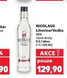 Kaufland Nicolaus vodka nabídka