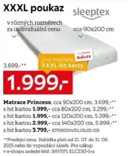 XXXLutz Matrace Princess nabídka