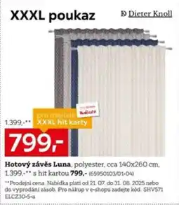 XXXLutz Hotový závěs Luna nabídka