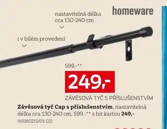 XXXLutz Závěsová tyč Cap s příslušenstvím nabídka