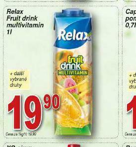 Lidl Relax fruit drink multivitamin nabídka