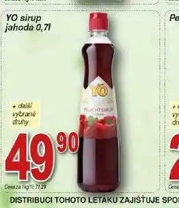 Lidl Yo sirup jahoda nabídka