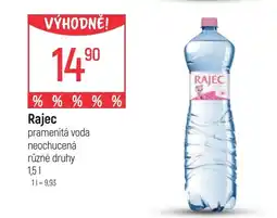 Globus RAJEC pramenitá voda neochucená nabídka