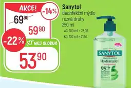 Globus SANYTOL dezinfekční mýdlo nabídka