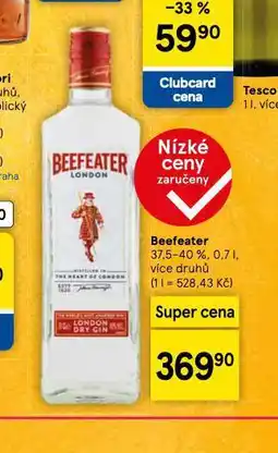 Tesco Beefeater nabídka