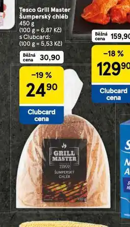 Tesco Tesco grill master šumperský chléb nabídka