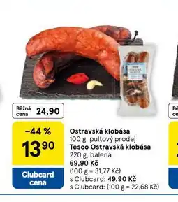 Tesco Ostravská klobása nabídka