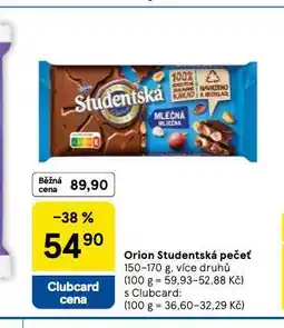 Tesco Orion studentská pečeť nabídka