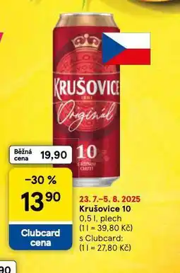 Tesco Pivo krušovice 10 nabídka