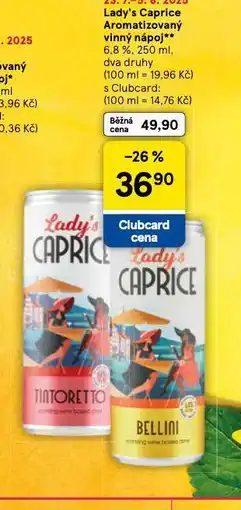 Tesco Lady´s caprice aromatizovaný vinný nápoj nabídka