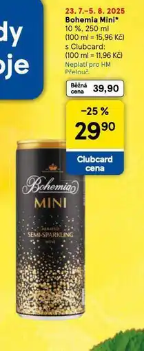 Tesco Bohemia mini nabídka