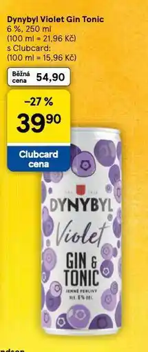 Tesco Dynybyl violet gin tonic nabídka