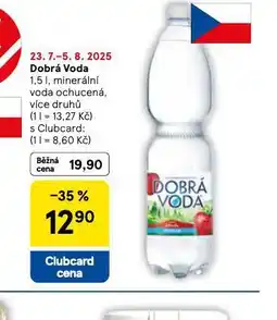 Tesco Dobrá voda ochucená nabídka
