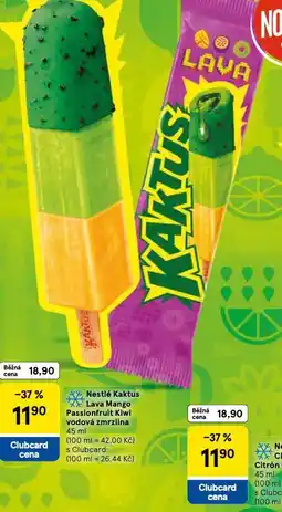 Tesco Nestlé kaktus lava mango passionfruit kiwi vodová zmrzlina nabídka