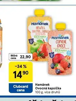 Tesco Hamánke ovocná kapsička nabídka