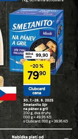 Tesco Smetanito sýr na pánev a gril nabídka