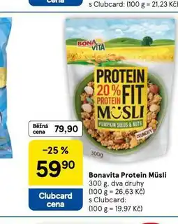 Tesco Bonavita protein müsli nabídka