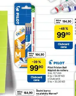 Tesco Pilot frixion naáplně do rolleru nabídka