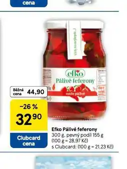 Tesco Efko pálivé feferony nabídka