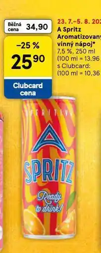 Tesco A spritz aromatizovaný vinný nápoj nabídka