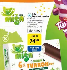 Tesco Míša tvarohová zmrzlina nabídka