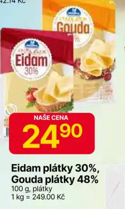 Hruška Eidam plátky 30%, Gouda plátky 48% nabídka