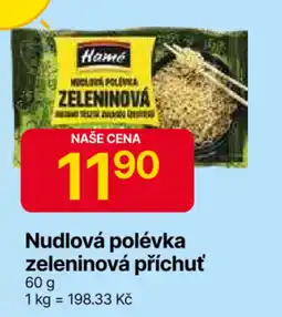 Hruška Hamé Nudlová polévka zeleninová příchuť nabídka