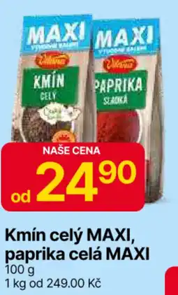 Hruška VITANA Kmín celý Maxi, paprika celá Maxi nabídka