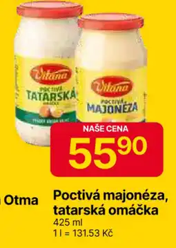 Hruška VITANA Poctivá majonéza, tatarská omáčka nabídka