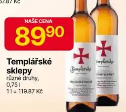 Hruška Templářské sklepy nabídka