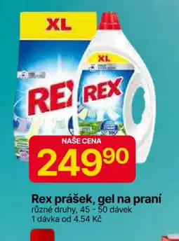 Hruška REX prášek, gel na praní nabídka