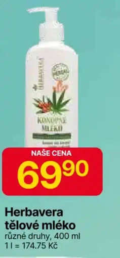 Hruška Herbavera tělové mléko nabídka