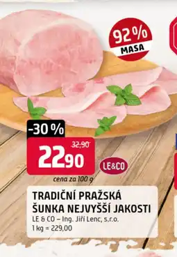 Trefa Tradiční pražská šunka nejvyšší jakosti nabídka