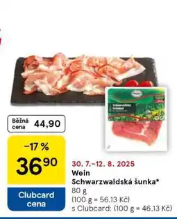 Tesco WEIN SCHWARZWALDSKÁ ŠUNKA nabídka
