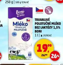 Penny Market Trvanlivé polotučné mléko bez laktózy nabídka
