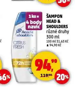 Penny Market Head & shoulders šampon na vlasy nabídka