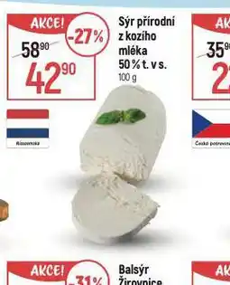 Globus Sýr přírodní s kozího mléka 50% nabídka