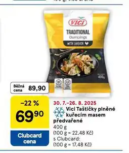 Tesco Vici taštičky plněné kuřecím masem předvařené nabídka