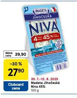 Tesco Madeta jihočeská niva 45% nabídka