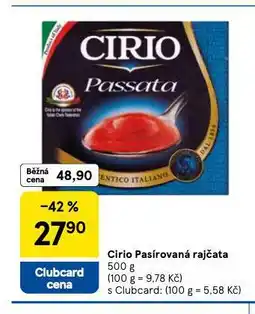 Tesco Cirio pasírovaná rajčata nabídka